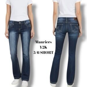Maurices Jeans Y2K 2000s Flare Low Rise Size 5/6 Short